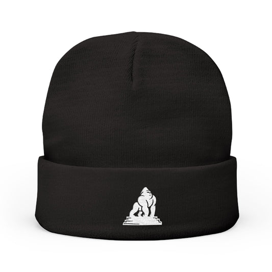 Embroidered Knit Beanie - Stylish Winter Accessory for Animal Lovers